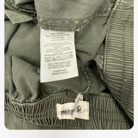 Lou & Grey For Loft Pants Capri Pockets Olive Green  Cotton Rayon Medium - Picture 10 of 11